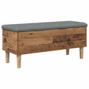 vidaXL Tároló pad párnával Antik Fa 102 x 42 x 46 cm Szerelt Fa