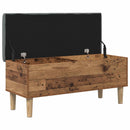 vidaXL Tároló pad párnával Antik Fa 102 x 42 x 46 cm Szerelt Fa