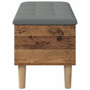 vidaXL Tároló pad párnával Tölgyfa 102 x 42 x 46 cm Szerelt Fa