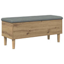 vidaXL Tároló pad párnával Kézműves Tölgy 102 x 42 x 46 cm Szerelt Fa