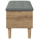 vidaXL Tároló pad párnával Kézműves Tölgy 102 x 42 x 46 cm Szerelt Fa
