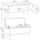 vidaXL Tároló pad párnával Kézműves Tölgy 102 x 42 x 46 cm Szerelt Fa