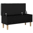 vidaXL Tároló pad párnával Fekete Tölgy 102 x 42 x 46 cm Szerelt Fa