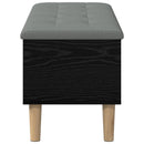 vidaXL Tároló pad párnával Fekete Tölgy 102 x 42 x 46 cm Szerelt Fa
