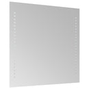 vidaXL LED Fürdőszoba Tükör tükörrel Átlátszó 40 x 40 cm edzett üveg