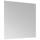 vidaXL LED Fürdőszoba Tükör tükörrel Átlátszó 50 x 50 cm edzett üveg