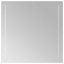 vidaXL LED Fürdőszoba Tükör tükörrel Átlátszó 50 x 50 cm edzett üveg