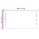 vidaXL LED Fürdőszoba Tükör Átlátszó 40 x 20 cm edzett üveg