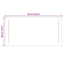 vidaXL LED Fürdőszoba Tükör Átlátszó 60 x 30 cm edzett üveg