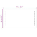 vidaXL LED Fürdőszoba Tükör Átlátszó 70 x 40 cm edzett üveg