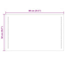 vidaXL LED Fürdőszoba Tükör Átlátszó 80 x 50 cm edzett üveg
