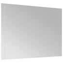 vidaXL LED Fürdőszoba Tükör Átlátszó 80 x 60 cm edzett üveg