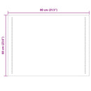 vidaXL LED Fürdőszoba Tükör Átlátszó 80 x 60 cm edzett üveg