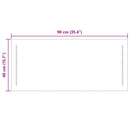 vidaXL LED Fürdőszoba Tükör Átlátszó 90 x 40 cm edzett üveg