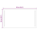 vidaXL LED Fürdőszoba Tükör Átlátszó 90 x 50 cm edzett üveg