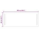 vidaXL LED Fürdőszoba Tükör Átlátszó 100 x 40 cm edzett üveg