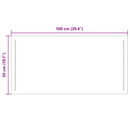 vidaXL LED Fürdőszoba Tükör Átlátszó 100 x 50 cm edzett üveg