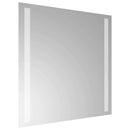 vidaXL LED Fürdőszoba Tükör tükörrel Átlátszó 40 x 40 cm edzett üveg