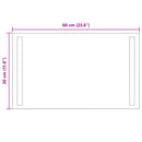 vidaXL LED Fürdőszoba Tükör tükörrel Átlátszó 60 x 30 cm edzett üveg