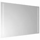 vidaXL LED Fürdőszoba Tükör tükörrel Átlátszó 60 x 40 cm edzett üveg