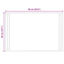 vidaXL LED Fürdőszoba Tükör tükörrel Átlátszó 60 x 40 cm edzett üveg
