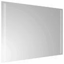 vidaXL LED Fürdőszoba Tükör tükörrel Átlátszó 70 x 50 cm edzett üveg