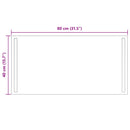 vidaXL LED Fürdőszoba Tükör tükörrel Átlátszó 80 x 40 cm edzett üveg