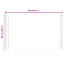 vidaXL LED Fürdőszoba Tükör tükörrel Átlátszó 80 x 50 cm edzett üveg