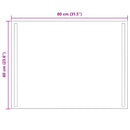 vidaXL LED Fürdőszoba Tükör tükörrel Átlátszó 80 x 60 cm edzett üveg