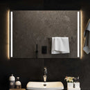 vidaXL LED Fürdőszoba Tükör tükörrel Átlátszó 90 x 60 cm edzett üveg