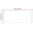 vidaXL LED Fürdőszoba Tükör tükörrel Átlátszó 100 x 40 cm edzett üveg