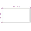 vidaXL LED Fürdőszoba Tükör tükörrel Átlátszó 100 x 50 cm edzett üveg