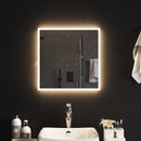 vidaXL LED Fürdőszoba Tükör tükörrel Átlátszó 50 x 50 cm edzett üveg