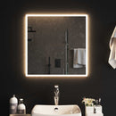 vidaXL LED Fürdőszoba Tükör tükörrel Átlátszó 60 x 60 cm edzett üveg