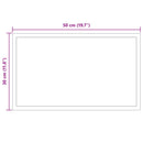 vidaXL LED Fürdőszoba Tükör tükörrel Átlátszó 50 x 30 cm edzett üveg