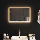 vidaXL LED Fürdőszoba Tükör tükörrel Átlátszó 60 x 40 cm edzett üveg
