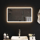 vidaXL LED Fürdőszoba Tükör tükörrel Átlátszó 70 x 40 cm edzett üveg