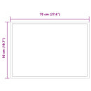 vidaXL LED Fürdőszoba Tükör tükörrel Átlátszó 70 x 50 cm edzett üveg