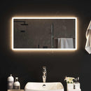 vidaXL LED Fürdőszoba Tükör tükörrel Átlátszó 80 x 40 cm edzett üveg