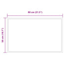 vidaXL LED Fürdőszoba Tükör tükörrel Átlátszó 80 x 50 cm edzett üveg