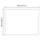 vidaXL LED Fürdőszoba Tükör tükörrel Átlátszó 80 x 60 cm edzett üveg