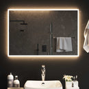vidaXL LED Fürdőszoba Tükör tükörrel Átlátszó 90 x 60 cm edzett üveg