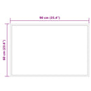 vidaXL LED Fürdőszoba Tükör tükörrel Átlátszó 90 x 60 cm edzett üveg