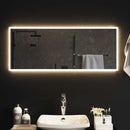 vidaXL LED Fürdőszoba Tükör tükörrel Átlátszó 100 x 40 cm edzett üveg