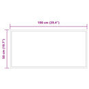 vidaXL LED Fürdőszoba Tükör tükörrel Átlátszó 100 x 50 cm edzett üveg