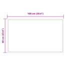 vidaXL LED Fürdőszoba Tükör tükörrel Átlátszó 100 x 60 cm edzett üveg