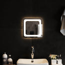 vidaXL LED Fürdőszoba Tükör tükörrel Átlátszó 30 x 30 cm edzett üveg