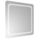 vidaXL LED Fürdőszoba Tükör tükörrel Átlátszó 60 x 60 cm edzett üveg
