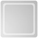 vidaXL LED Fürdőszoba Tükör tükörrel Átlátszó 60 x 60 cm edzett üveg
