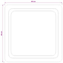 vidaXL LED Fürdőszoba Tükör tükörrel Átlátszó 60 x 60 cm edzett üveg